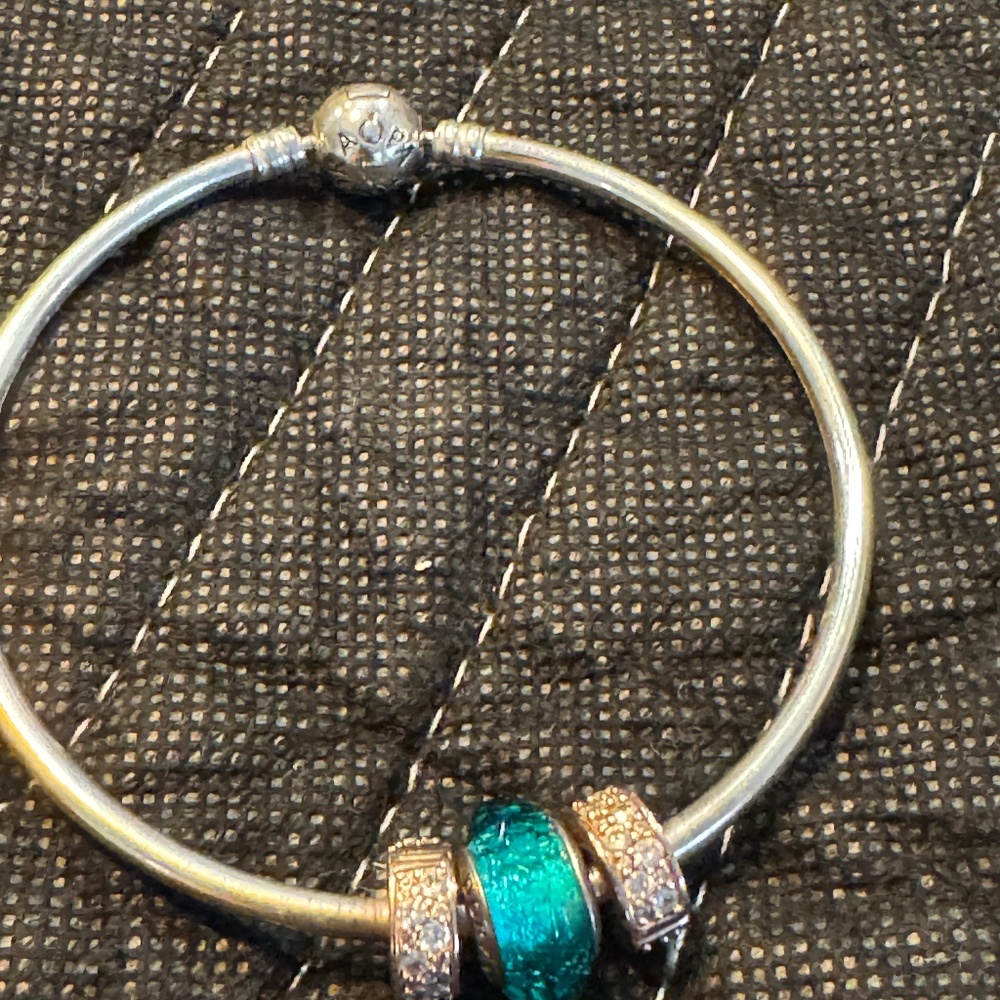 Pandora Silver Bracelet and Charms St Patty’s Day